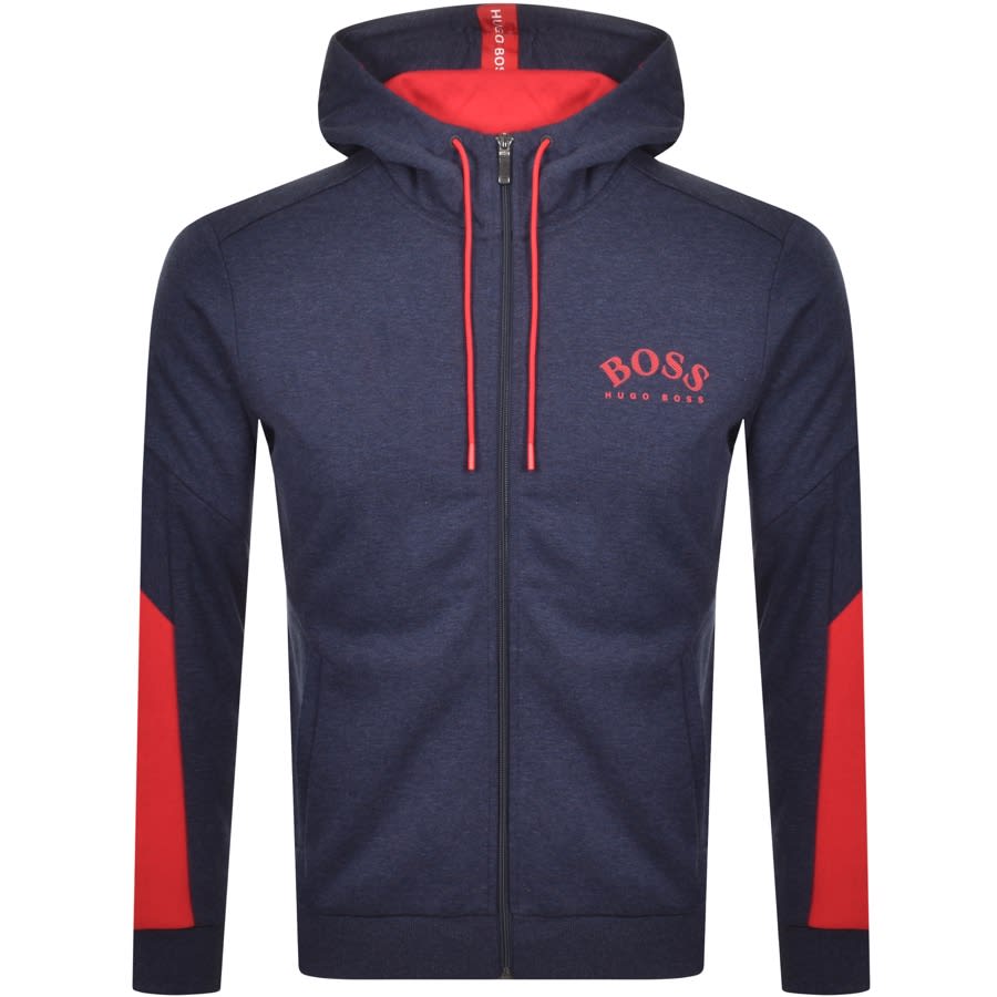 Alternative Image for ProductBOSS Saggy Full Zip Hoodie Navy1